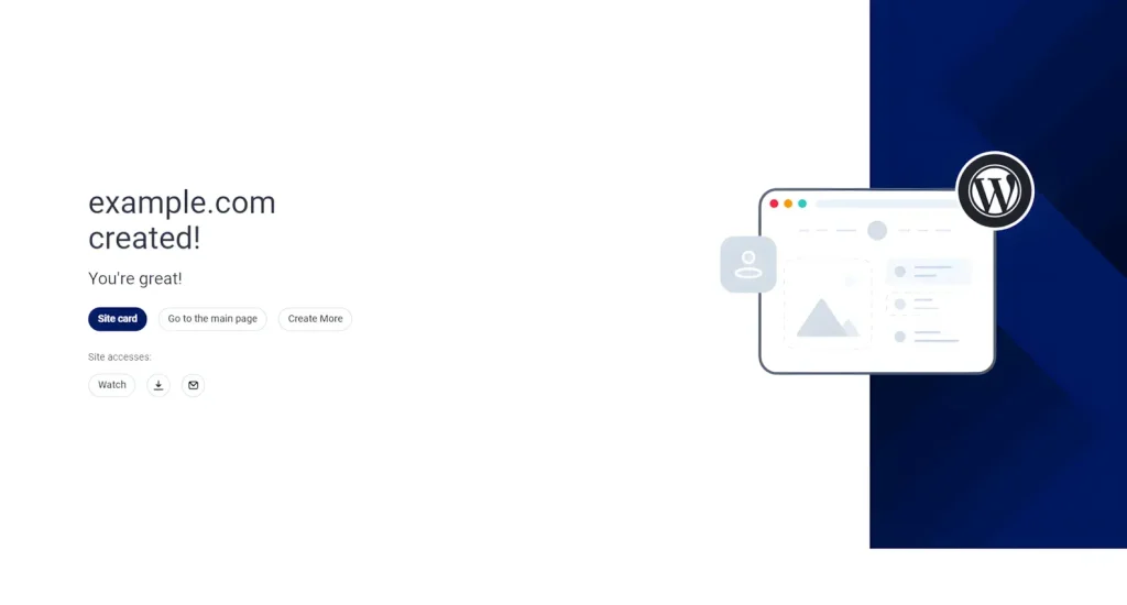 Install WordPress with FastPanel: 7 Easy Steps (Beginner Guide) 8 site created
