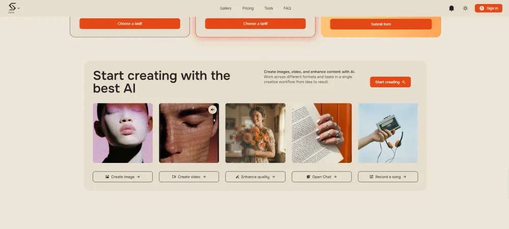 SYNTX AI Review: Powerful Features That Make AI Creation Insanely Easy 2 SYNTX AI platform interface with 90+ AI tools for content creation in one place