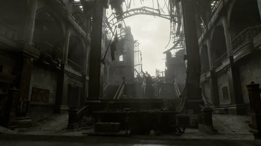 Resident Evil Requiem Review (2026): Dark, Brutal Return to Horror 24 Resident Evil Requiem. Police station Racoon City. Racoon City after being bombed by two non-nuclear thermobarics bombs