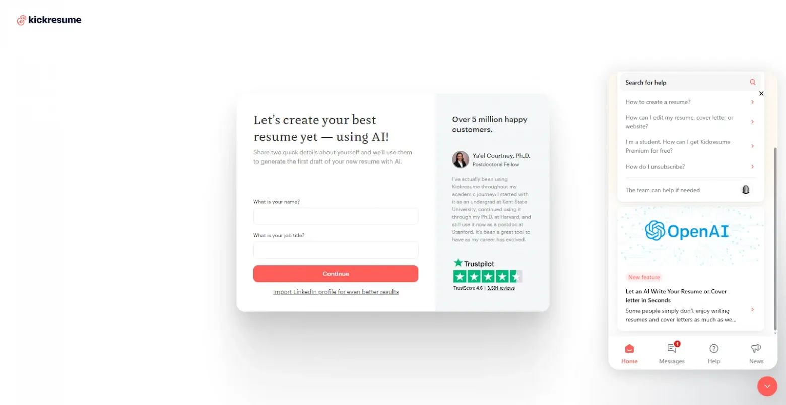 Free AI Tools: 31 Best Powerful Tools You Can Use Every Day 28 Kickresume
