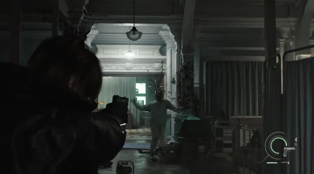 Resident Evil Requiem Review (2026): Dark, Brutal Return to Horror 31 Resident Evil Requiem cinematic storytelling dramatic lighting