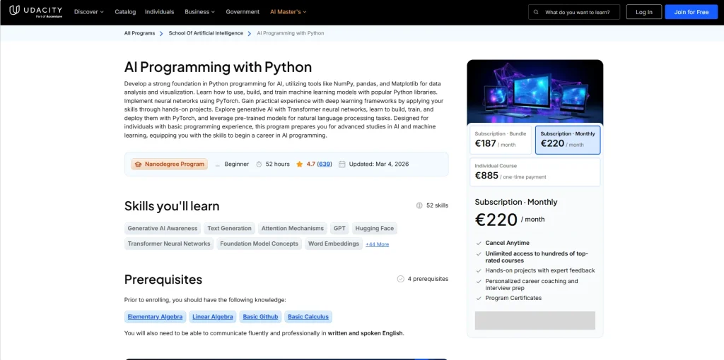 10 Best AI Courses Online in 2026 14 10 Best AI Courses Online in 2026