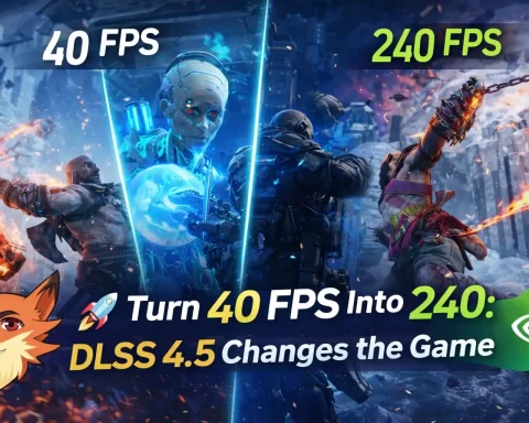 DLSS 4.5 Dynamic MFG frame generation boosting FPS from 40 to 240