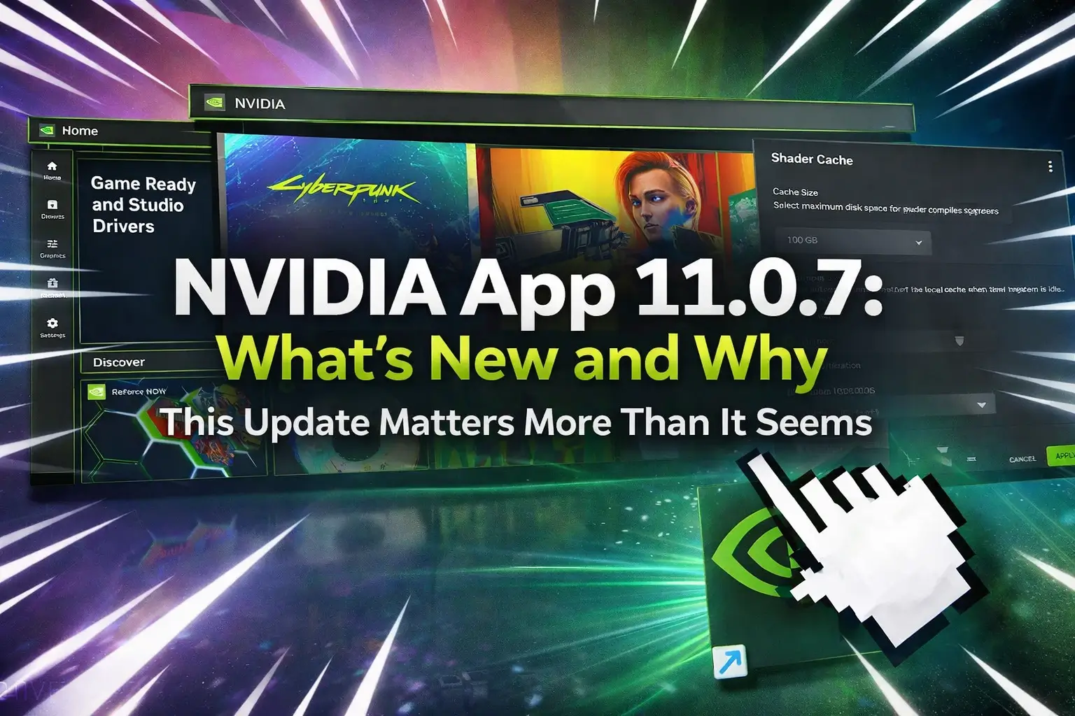 NVIDIA App 11.0.7 interface showing DLSS 4.5 frame generation features