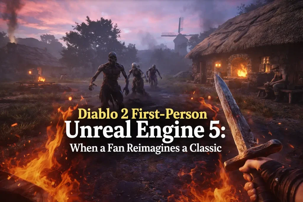 Diablo 2 first-person Unreal Engine 5 gameplay remake