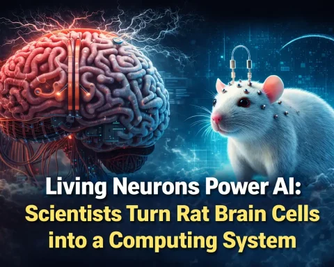 Hybrid bio-AI computing system using rat brain neurons on microelectrode array for machine learning