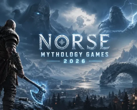 Norse mythology games 2026 Viking warrior Odin Thor epic landscape