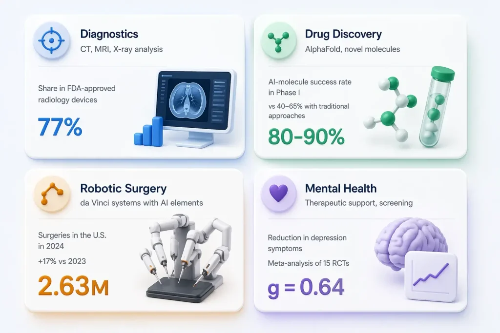 Neural Networks in Medicine: AI Transforming Healthcare 3 Doctor working with AI interface