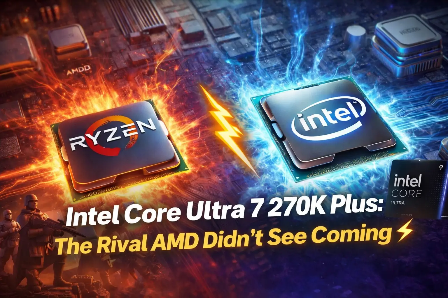 Intel Core Ultra 7 270K Plus vs AMD Ryzen CPU productivity and gaming performance