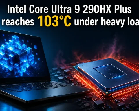 Core Ultra 9 290HX Plus temperature test in Alienware 16 Area-51 laptop
