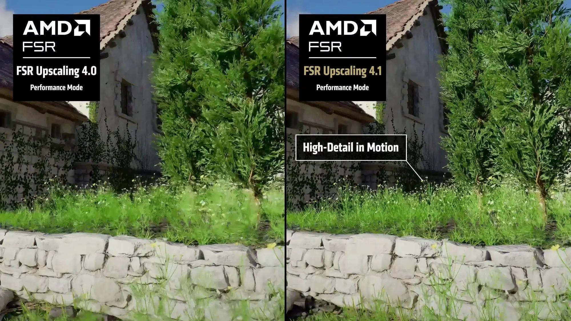 AMD FSR 4.1 Explained: AI Upscaling, Performance Gains, and RDNA 4 Exclusivity 2 AMD FSR 4.1 vs FSR 4.0 upscaling comparison with better image quality and AI rendering