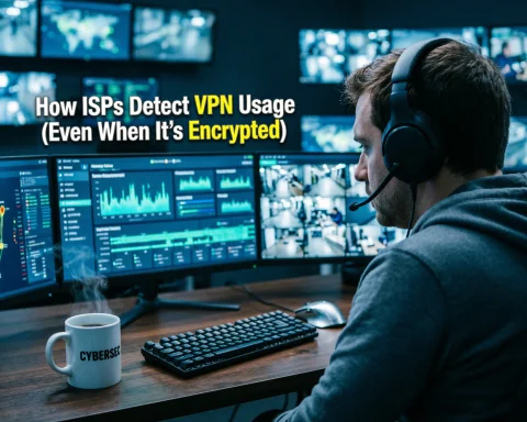 ISP detecting VPN traffic through encrypted tunnel visualization