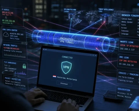 VPN anonymity illusion showing tracking layers beyond IP