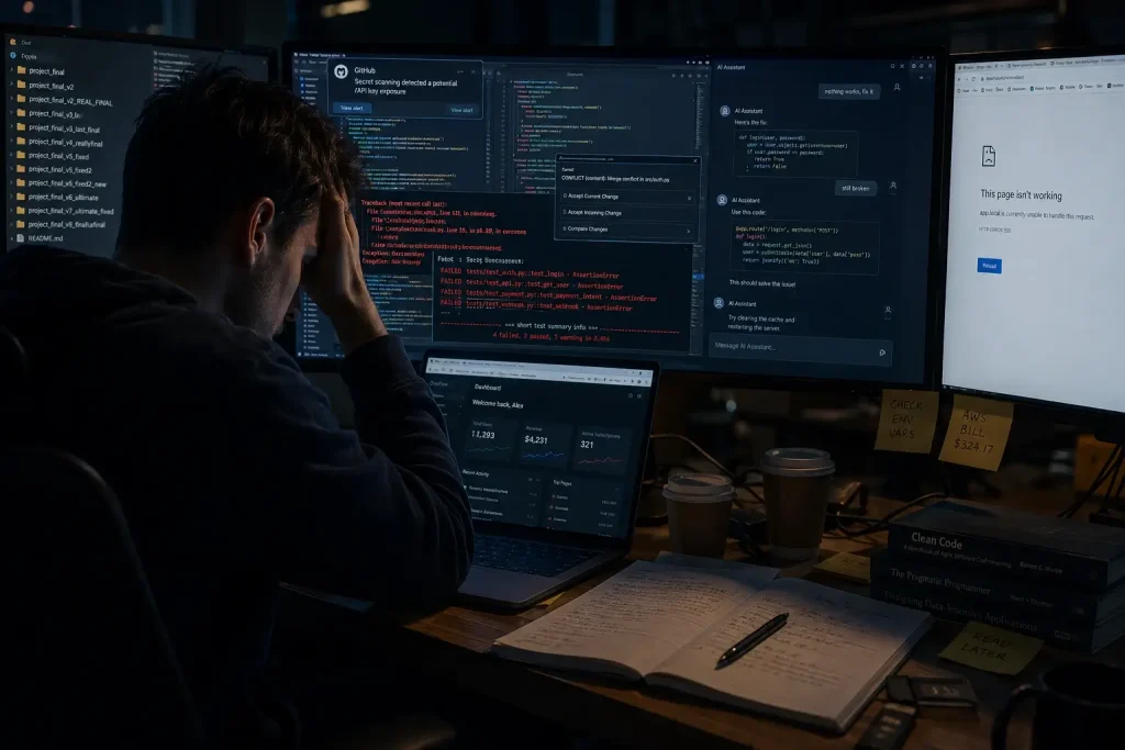 Vibe coding antipatterns can destroy a beginner developer’s career before it begins. Discover the 10 most common AI coding mistakes—from blind copying to skipping fundamentals—and learn simple antidotes that turn fragile projects into real skills.