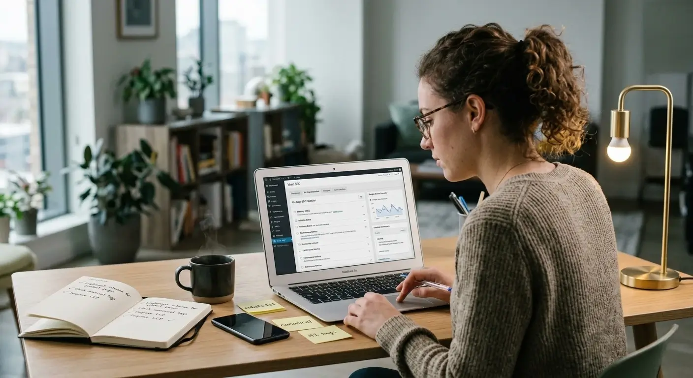 SEO Audit Checklist: 5 Critical Fixes to Recover Lost Traffic 2 WordPress SEO checklist 2026 dashboard and audit process