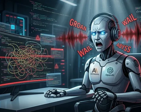 Endless Toil AI coding plugin visual showing audio feedback levels from groan to abyss during code analysis